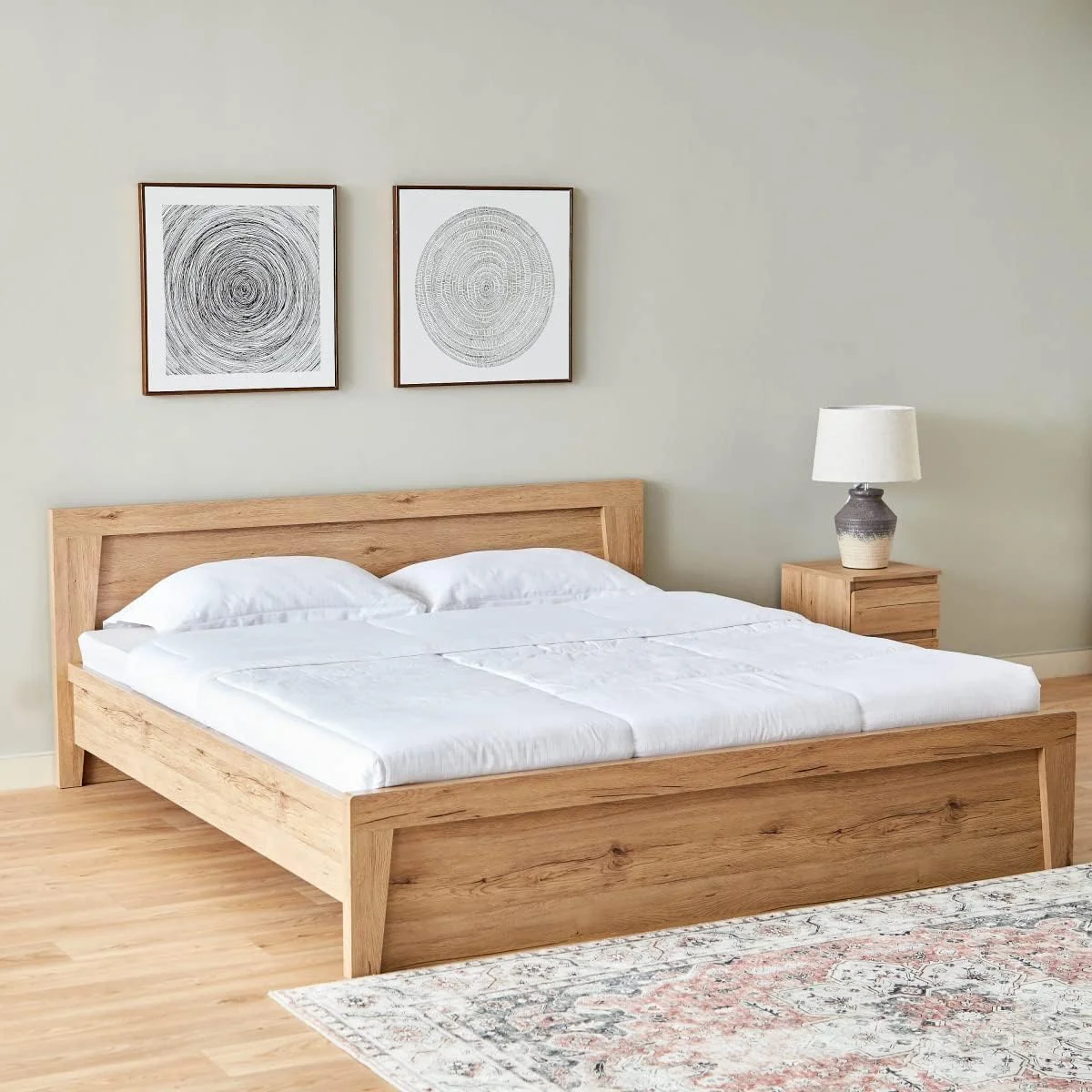 سرویس خواب 4 تکه کینگ هوم باکس پرایم 209 X 80 X 194 سانتی متر بژ