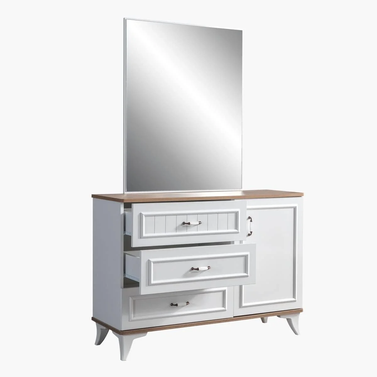 سرویس خواب 5 تکه کینگ ویکتوریا هوم باکس 208.2x120x197.6 سانتی متر سفید سرویس خواب 5 تکه کینگ ویکتوریا هوم باکس 208.2x120x197.6 سانتی متر سفید