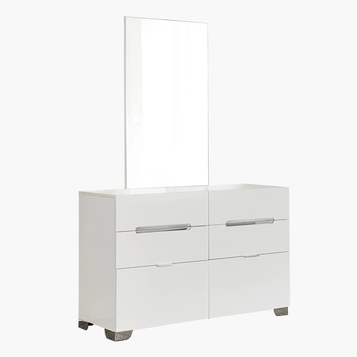 سرویس خواب 5 تکه کینگ هوم باکس مدل Santorini ابعاد 208.5 X 110 X 186.8 سانتی متر رنگ سفید