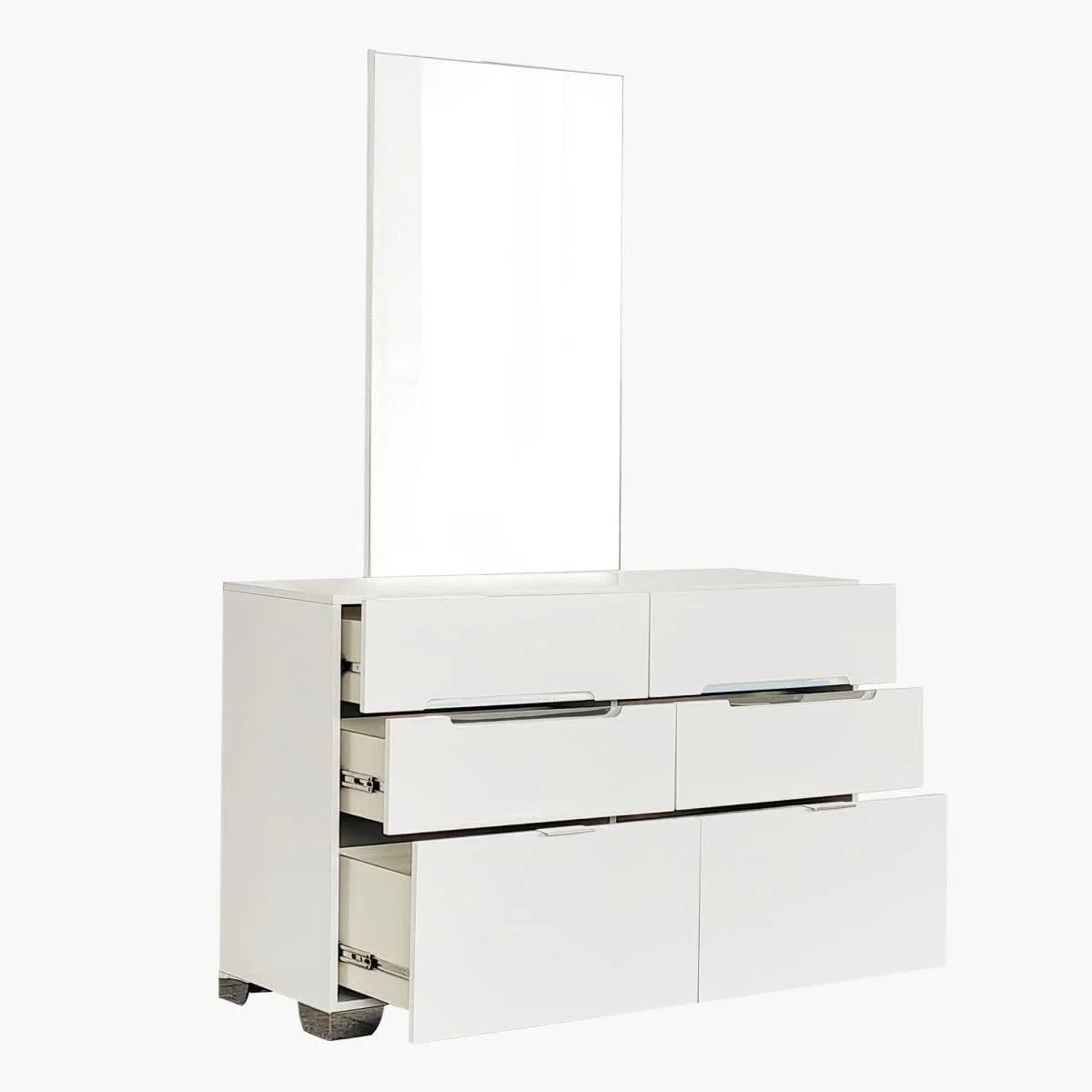 سرویس خواب 5 تکه کینگ هوم باکس مدل Santorini ابعاد 208.5 X 110 X 186.8 سانتی متر رنگ سفید