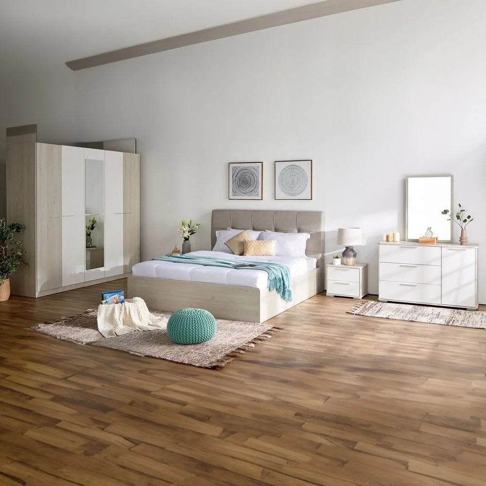 سرویس خواب 5 تکه کینگ HomeBox Fiesta - 180x200 سانتی متر - بژ