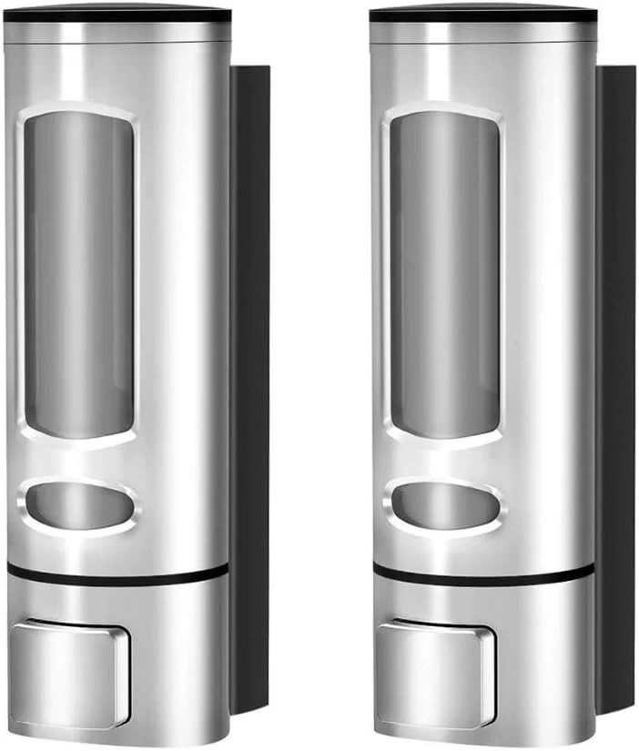 جا صابونی دیواری ZAP، جا مایع ظرفشویی شفاف، جا صابونی پلاستیکی و بطری برای آشپزخانه و حمام (2 عدد)