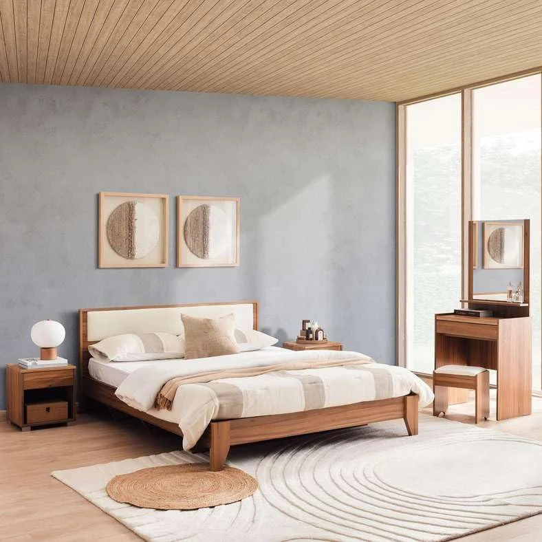 سرویس خواب 6 تکه پان هوم مدل زویال سایز 180X200 سانتی متر رنگ گردویی