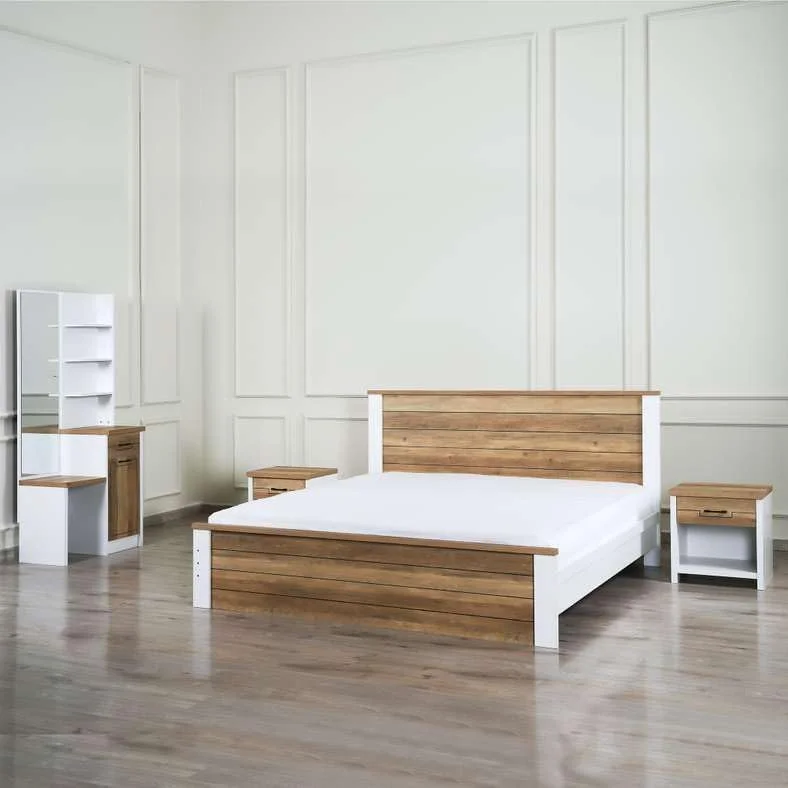 سرویس خواب 5 تکه پان هوم مدل Silvino سایز 180X200 سانتی متر MDF سفید سرویس خواب 5 تکه پان هوم مدل Silvino سایز 180X200 سانتی متر MDF سفید