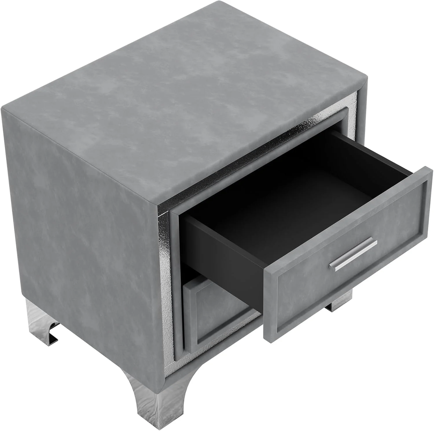 سرویس خواب 3 تکه HomSof سایز کوئین، تخت خواب خانه ای بچه گانه با قاب تخت روکش دار، تخت پلت فرم با چراغ های LED و دو میز کنار تختی، خاکستری سرویس خواب 3 تکه HomSof سایز کوئین، تخت خواب خانه ای بچه گانه با قاب تخت روکش دار، تخت پلت فرم با چراغ های LED و دو میز کنار تختی، خاکستری