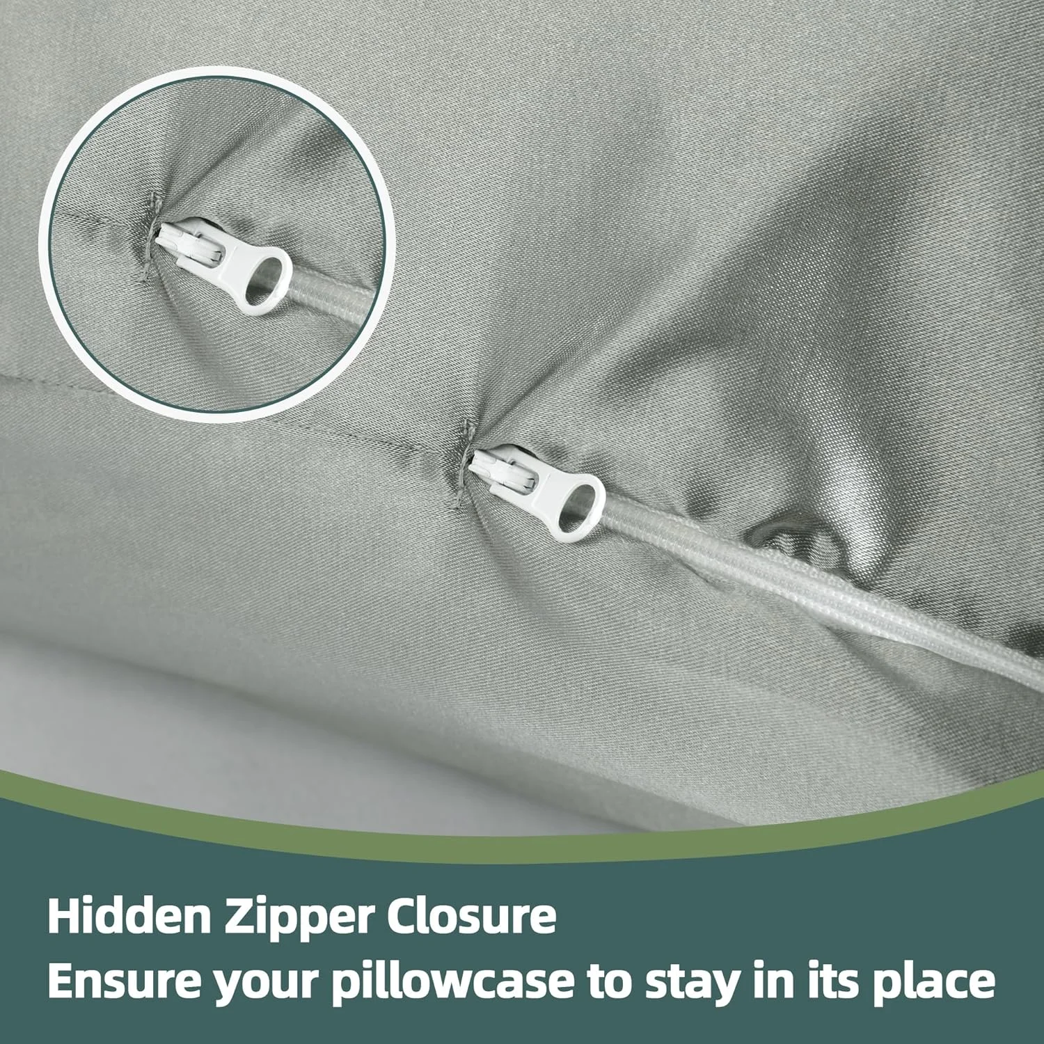 روکش بالش بارداری ساتن ابریشمی BALAPET (فقط روبالشی)، روکش بالش بارداری U شکل نرم با زیپ مخفی، محافظ بالش بزرگ لوکس نرم و قابل تنفس برای خواب پهلو، خاکستری تیره روکش بالش بارداری ساتن ابریشمی BALAPET (فقط روبالشی)، روکش بالش بارداری U شکل نرم با زیپ مخفی، محافظ بالش بزرگ لوکس نرم و قابل تنفس برای خواب پهلو، خاکستری تیره