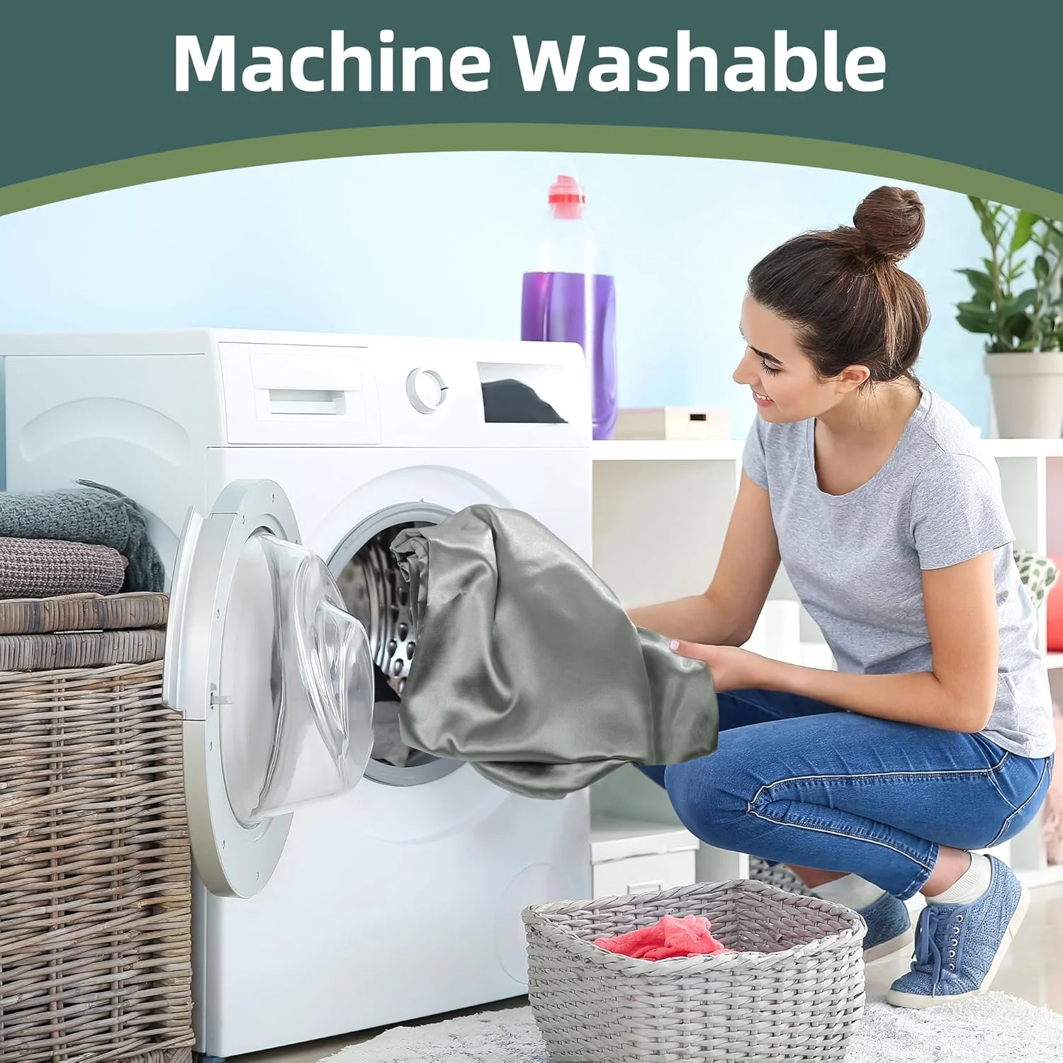 روکش بالش بارداری ساتن ابریشمی BALAPET (فقط روبالشی)، روکش بالش بارداری U شکل نرم با زیپ مخفی، محافظ بالش بزرگ لوکس نرم و قابل تنفس برای خواب پهلو، خاکستری تیره روکش بالش بارداری ساتن ابریشمی BALAPET (فقط روبالشی)، روکش بالش بارداری U شکل نرم با زیپ مخفی، محافظ بالش بزرگ لوکس نرم و قابل تنفس برای خواب پهلو، خاکستری تیره