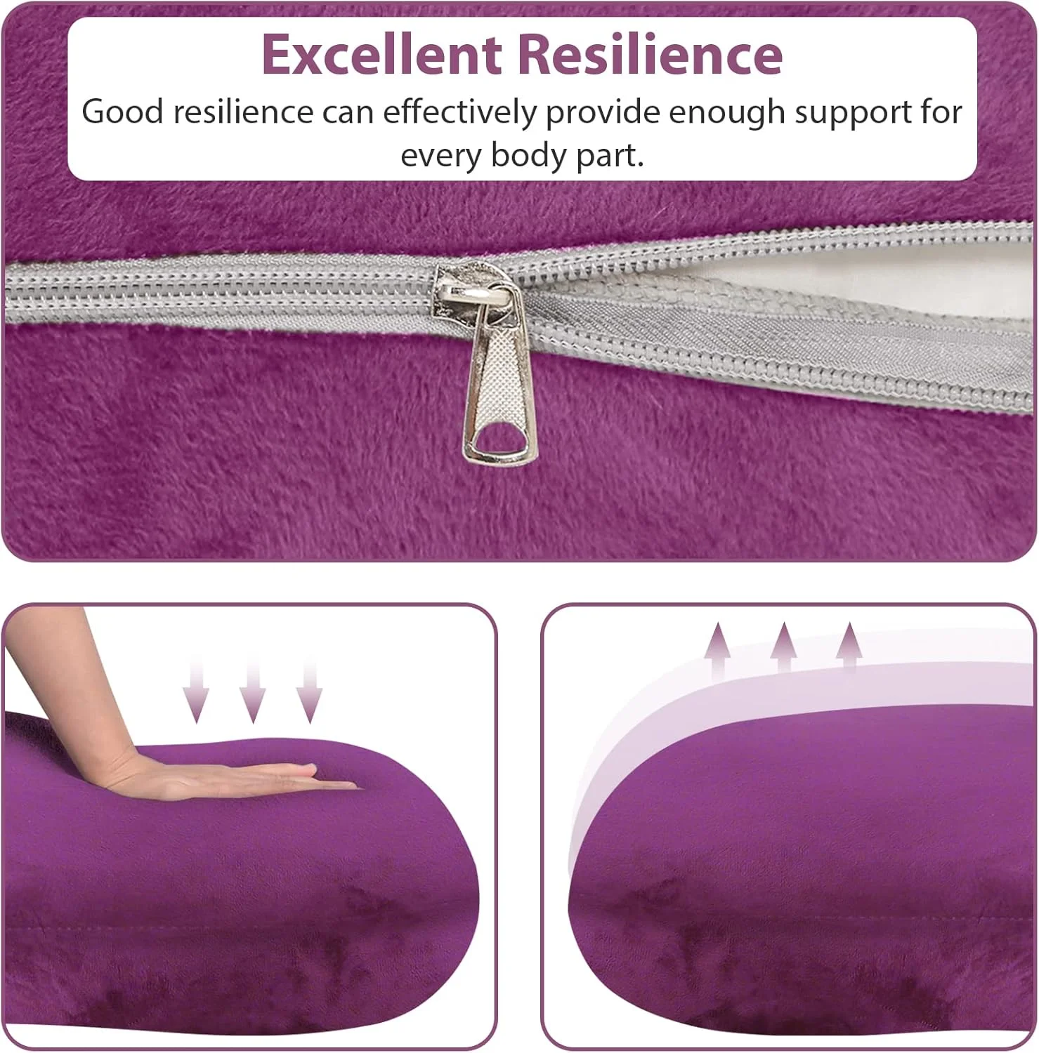 بالش بارداری BATTOP برای خواب، بالش بدن بارداری با روکش قابل شستشو، هدیه برای مادران جدید، پشتیبانی از کمر، باسن، پاها، شکم برای زنان باردار (بنفش تیره) بالش بارداری BATTOP برای خواب، بالش بدن بارداری با روکش قابل شستشو، هدیه برای مادران جدید، پشتیبانی از کمر، باسن، پاها، شکم برای زنان باردار (بنفش تیره)