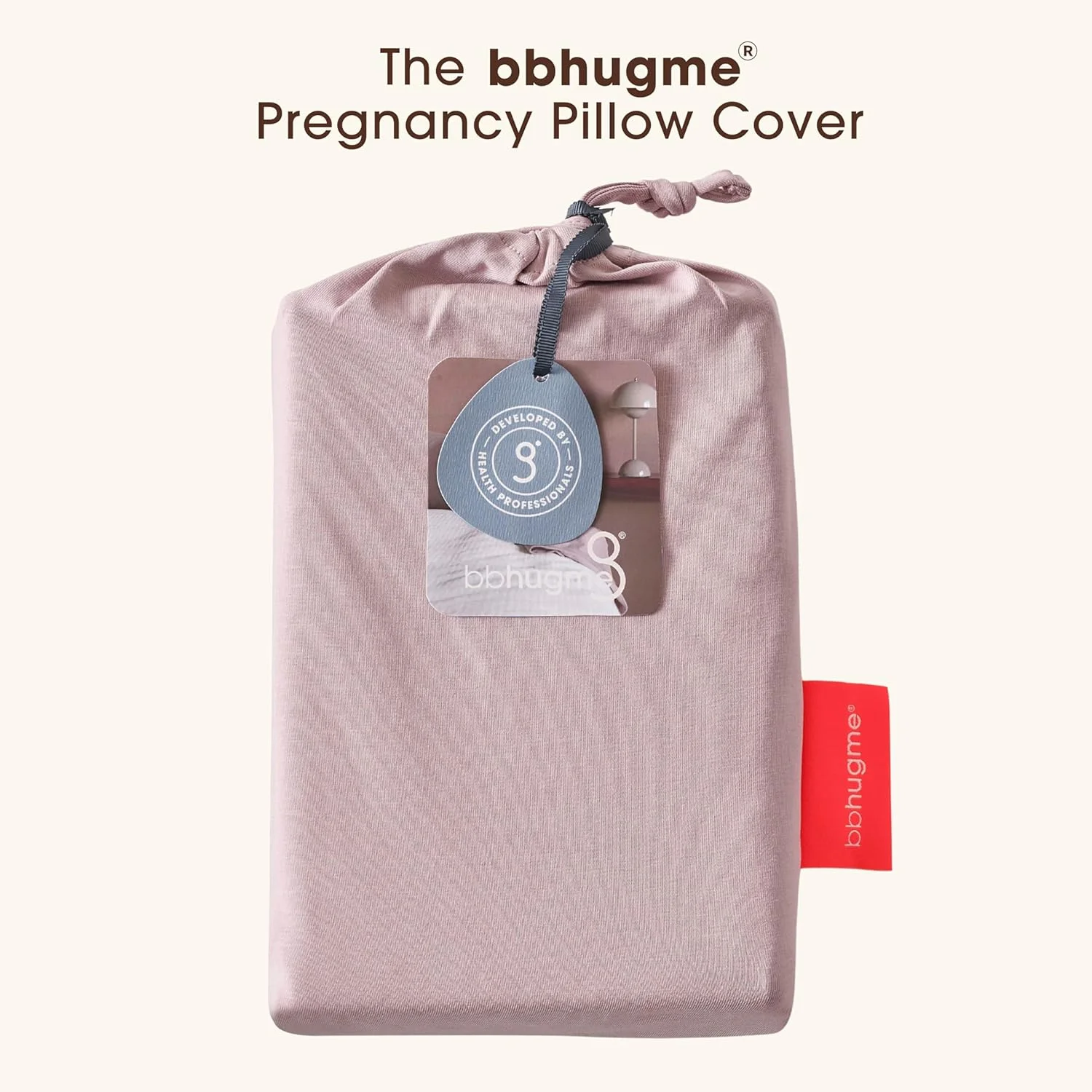 روکش بالش بارداری bbhugme صورتی دودی