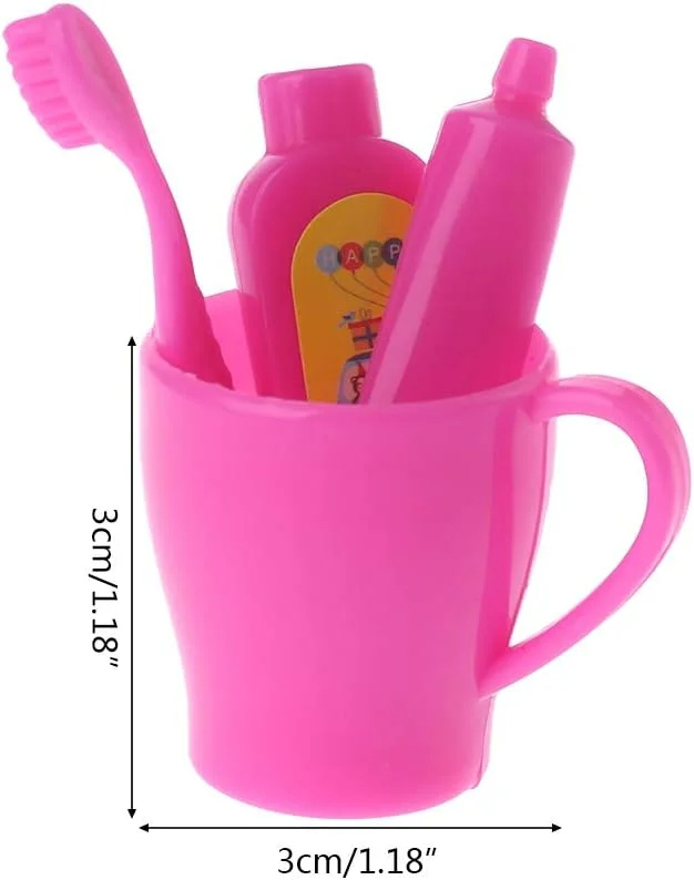 1 ست اسباب بازی حمام عروسکی شامل مسواک عروسکی، مینیاتوری، خمیر دندان، لیوان، لوازم تزئینی حمام، عروسک، هدیه برای کودکان دختر، خانه عروسکی، مینی کیت ابزار 1 ست اسباب بازی حمام عروسکی شامل مسواک عروسکی، مینیاتوری، خمیر دندان، لیوان، لوازم تزئینی حمام، عروسک، هدیه برای کودکان دختر، خانه عروسکی، مینی کیت ابزار