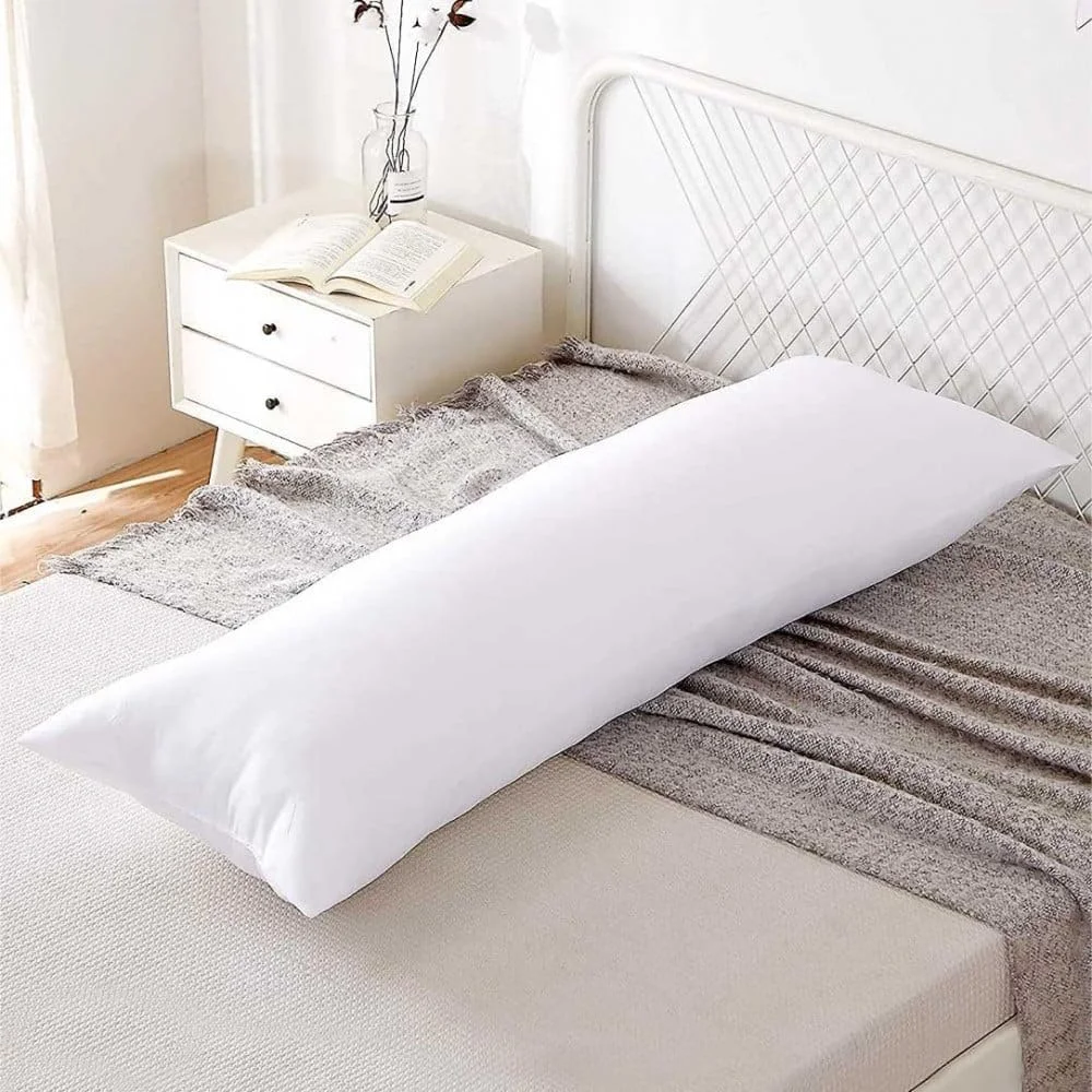 بالش بدنی فوق العاده نرم و بلند برای بالش بارداری بلند و صاف - بالش های نرم و راحت برای خوابیدن با پر کردن 100% الیاف، سایز 140x50 سانتی متر 56x20 اینچ رنگ سفید بالش بدنی فوق العاده نرم و بلند برای بالش بارداری بلند و صاف - بالش های نرم و راحت برای خوابیدن با پر کردن 100% الیاف، سایز 140x50 سانتی متر 56x20 اینچ رنگ سفید