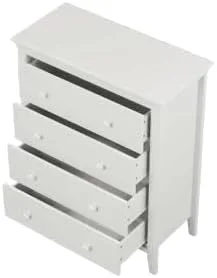 سرویس خواب 6 تکه سفید سنتی شامل 2 پاتختی، 1 کشو، 1 میز آرایش، 1 آینه 45 X 50 X 100 سانتی متر چند رنگ FOS-FUAE-1543-1M