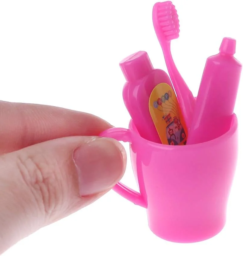 1 ست اسباب بازی حمام عروسکی شامل مسواک عروسکی، مینیاتوری، خمیر دندان، لیوان، لوازم تزئینی حمام، عروسک، هدیه برای کودکان دختر، خانه عروسکی، مینی کیت ابزار 1 ست اسباب بازی حمام عروسکی شامل مسواک عروسکی، مینیاتوری، خمیر دندان، لیوان، لوازم تزئینی حمام، عروسک، هدیه برای کودکان دختر، خانه عروسکی، مینی کیت ابزار