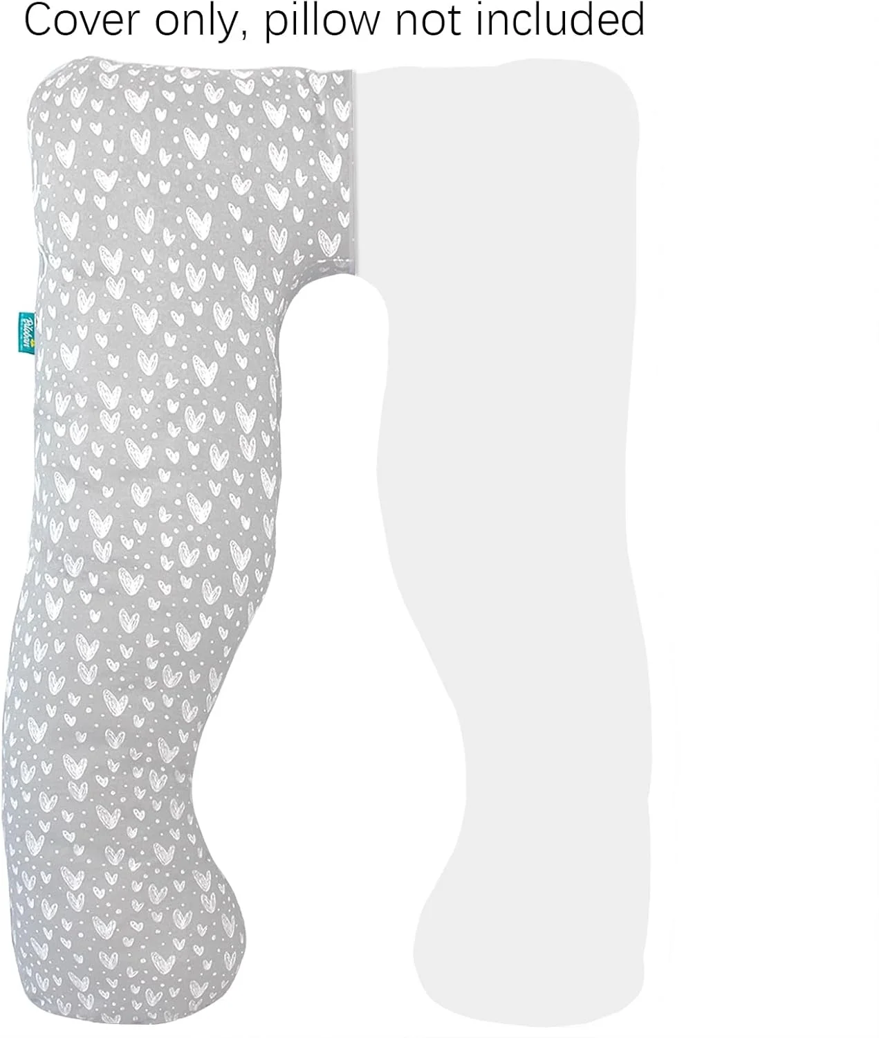 روکش بالش بارداری تمام بدن Biloban مدل U شکل، روکش جایگزین بالش پنبه ای بافتنی 100% جرسی برای بالش بارداری، فوق العاده نرم، مناسب برای همه، طرح قلب های خاکستری روکش بالش بارداری تمام بدن Biloban مدل U شکل، روکش جایگزین بالش پنبه ای بافتنی 100% جرسی برای بالش بارداری، فوق العاده نرم، مناسب برای همه، طرح قلب های خاکستری