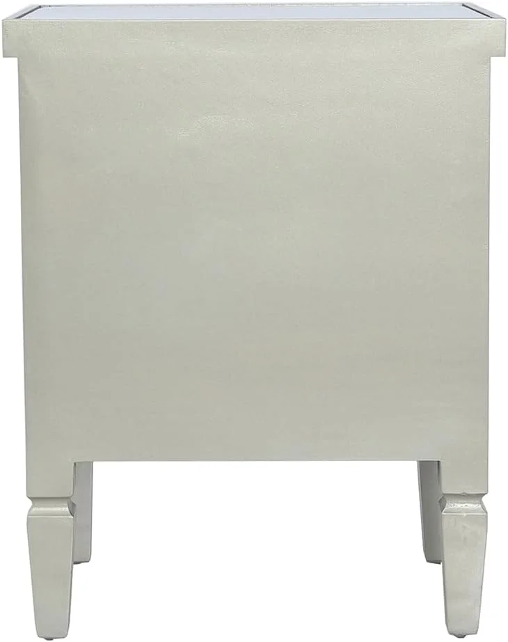 ست 2 عددی میز کنار تختی آینه ای طلایی VANITY LIVING مدل Treviso با دستگیره کریستالی، میز شب مدرن با کشو و رویه شیشه ای - حاشیه چوبی طلایی براق - 49 x 32.5 x 62 سانتی متر ست 2 عددی میز کنار تختی آینه ای طلایی VANITY LIVING مدل Treviso با دستگیره کریستالی، میز شب مدرن با کشو و رویه شیشه ای - حاشیه چوبی طلایی براق - 49 x 32.5 x 62 سانتی متر