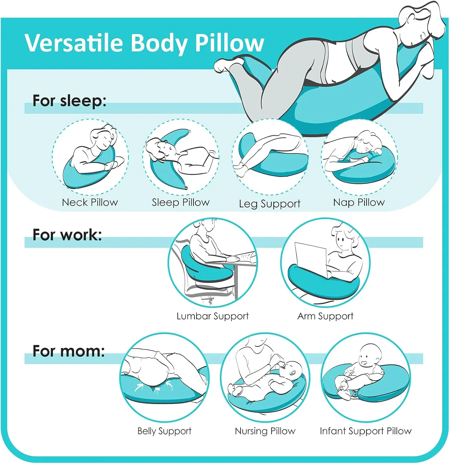 بالش بدن فانتزی BYRIVER 39 اینچی صورتی بنفش برای خواب پهلو زنان و دختران، بالش بارداری C شکل، بالش آغوشی برای تسکین اضطراب بزرگسالان، روکش بالش 100% پنبه، هدیه برای مادران جدید (ZI-L) بالش بدن فانتزی BYRIVER 39 اینچی صورتی بنفش برای خواب پهلو زنان و دختران، بالش بارداری C شکل، بالش آغوشی برای تسکین اضطراب بزرگسالان، روکش بالش 100% پنبه، هدیه برای مادران جدید (ZI-L)