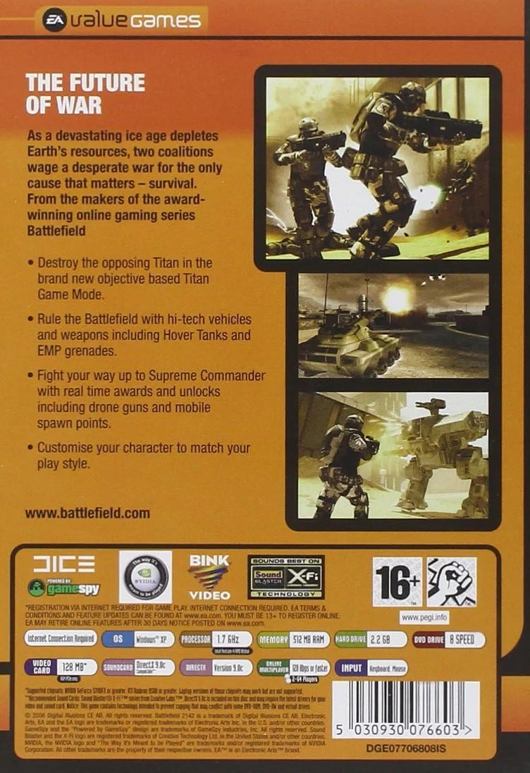 بازی Battlefield 2142 - نسخه انگلستان / کامپیوتر بازی Battlefield 2142 - نسخه انگلستان / کامپیوتر