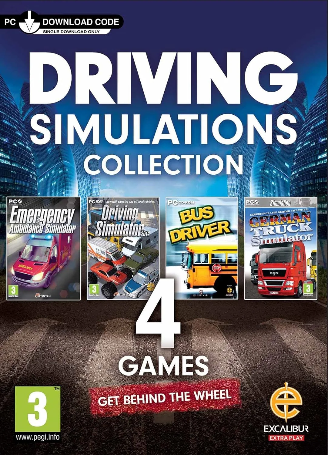 مجموعه شبیه ساز رانندگی Excalibur Games - دانلود کارت دیجیتال (PC DVD) مجموعه شبیه ساز رانندگی Excalibur Games - دانلود کارت دیجیتال (PC DVD)