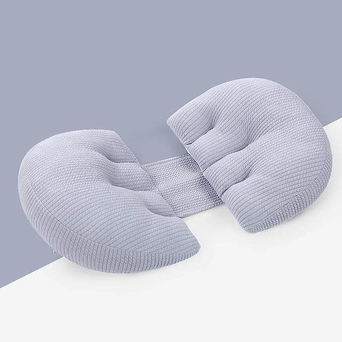 بالش بارداری CLINES AHLAN، بالش های راحت U شکل، بالش بارداری برای خوابیدن به پهلو، بالش کمر برای بدن، شکم و پشتیبانی از کمر، بالش بارداری (1)