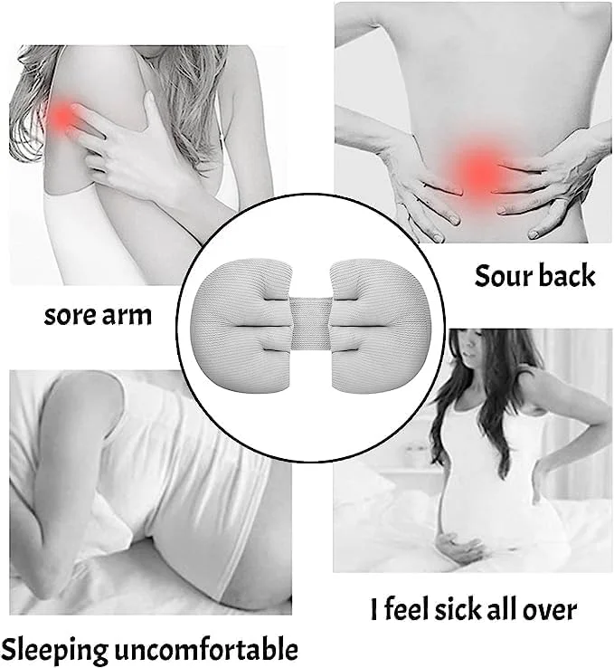 بالش بارداری CLINES AHLAN، بالش های راحت U شکل، بالش بارداری برای خوابیدن به پهلو، بالش کمر برای بدن، شکم و پشتیبانی از کمر، بالش بارداری (1)
