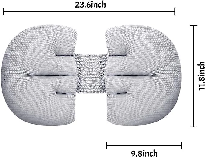 بالش بارداری CLINES AHLAN، بالش های راحت U شکل، بالش بارداری برای خوابیدن به پهلو، بالش کمر برای بدن، شکم و پشتیبانی از کمر، بالش بارداری (1)