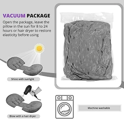 بالش بارداری CLINES AHLAN، بالش های راحت U شکل، بالش بارداری برای خوابیدن به پهلو، بالش کمر برای بدن، شکم و پشتیبانی از کمر، بالش بارداری (1)