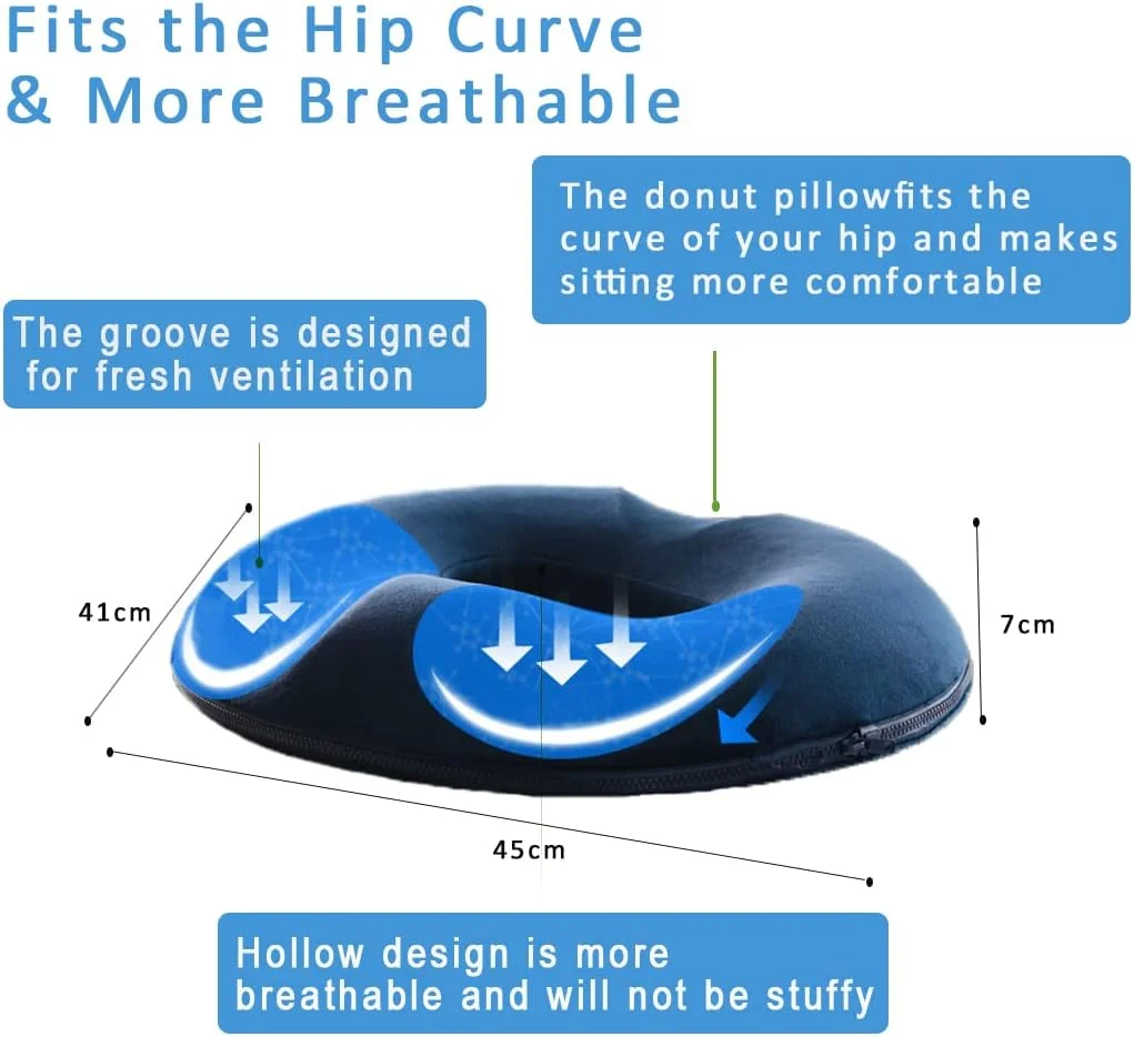 بالشتک دونات گلوکلاز، فوم حافظهدار، تسکین درد دنبالچه، پد صندلی خودرو برای دفتر، هواپیما، بواسیر، پروستات، بارداری، پس از زایمان، پس از جراحی، سیاتیک (آبی) بالشتک دونات گلوکلاز، فوم حافظهدار، تسکین درد دنبالچه، پد صندلی خودرو برای دفتر، هواپیما، بواسیر، پروستات، بارداری، پس از زایمان، پس از جراحی، سیاتیک (آبی)