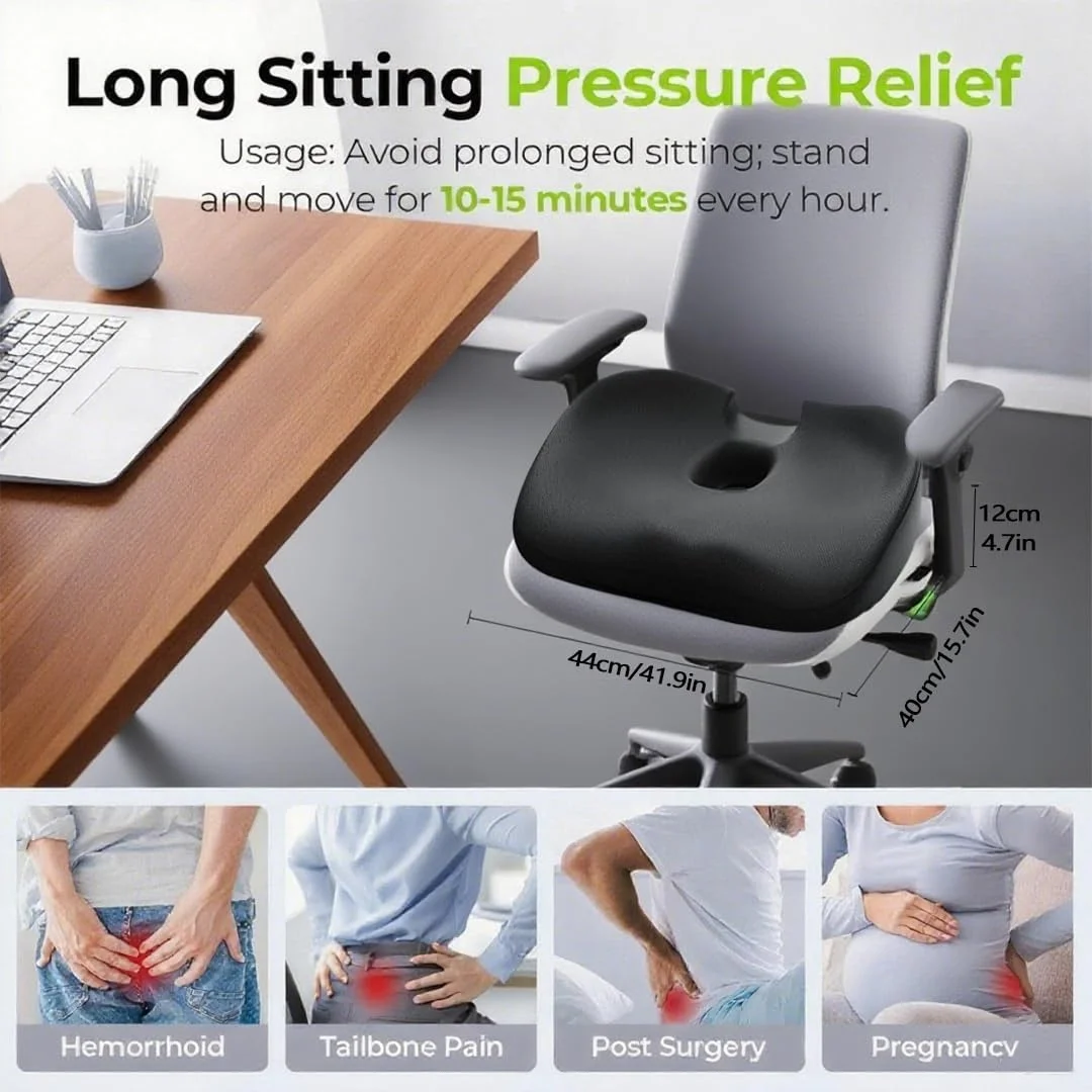 بالشتک صندلی لند برای تسکین درد دنبالچه و بواسیر، بالشتک صندلی فوم حافظه دار برای دوران بارداری پس از زایمان، بالشتک صندلی برای مردان و زنان برای خانه و محل کار بالشتک صندلی لند برای تسکین درد دنبالچه و بواسیر، بالشتک صندلی فوم حافظه دار برای دوران بارداری پس از زایمان، بالشتک صندلی برای مردان و زنان برای خانه و محل کار