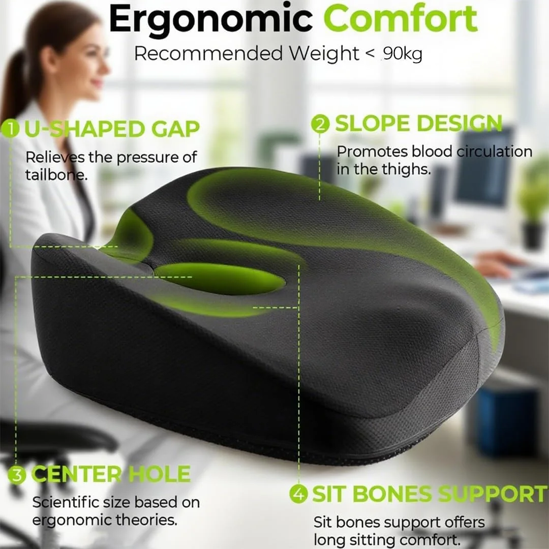 بالشتک صندلی لند برای تسکین درد دنبالچه و بواسیر، بالشتک صندلی فوم حافظه دار برای دوران بارداری پس از زایمان، بالشتک صندلی برای مردان و زنان برای خانه و محل کار بالشتک صندلی لند برای تسکین درد دنبالچه و بواسیر، بالشتک صندلی فوم حافظه دار برای دوران بارداری پس از زایمان، بالشتک صندلی برای مردان و زنان برای خانه و محل کار