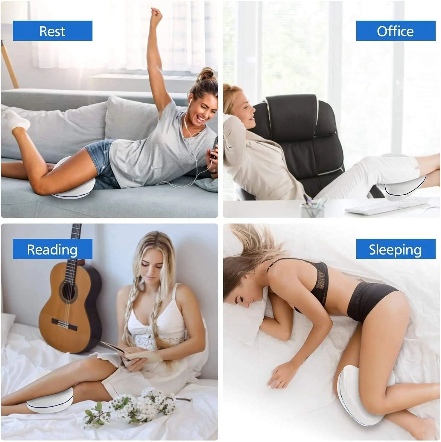 بالش طبی پا مدل LEG-PILLOW، فوم ساپورت، تسکین دهنده درد سیاتیک، کمر، باسن، زانو، مفاصل و دوران بارداری، سفید، 31848 بالش طبی پا مدل LEG-PILLOW، فوم ساپورت، تسکین دهنده درد سیاتیک، کمر، باسن، زانو، مفاصل و دوران بارداری، سفید، 31848