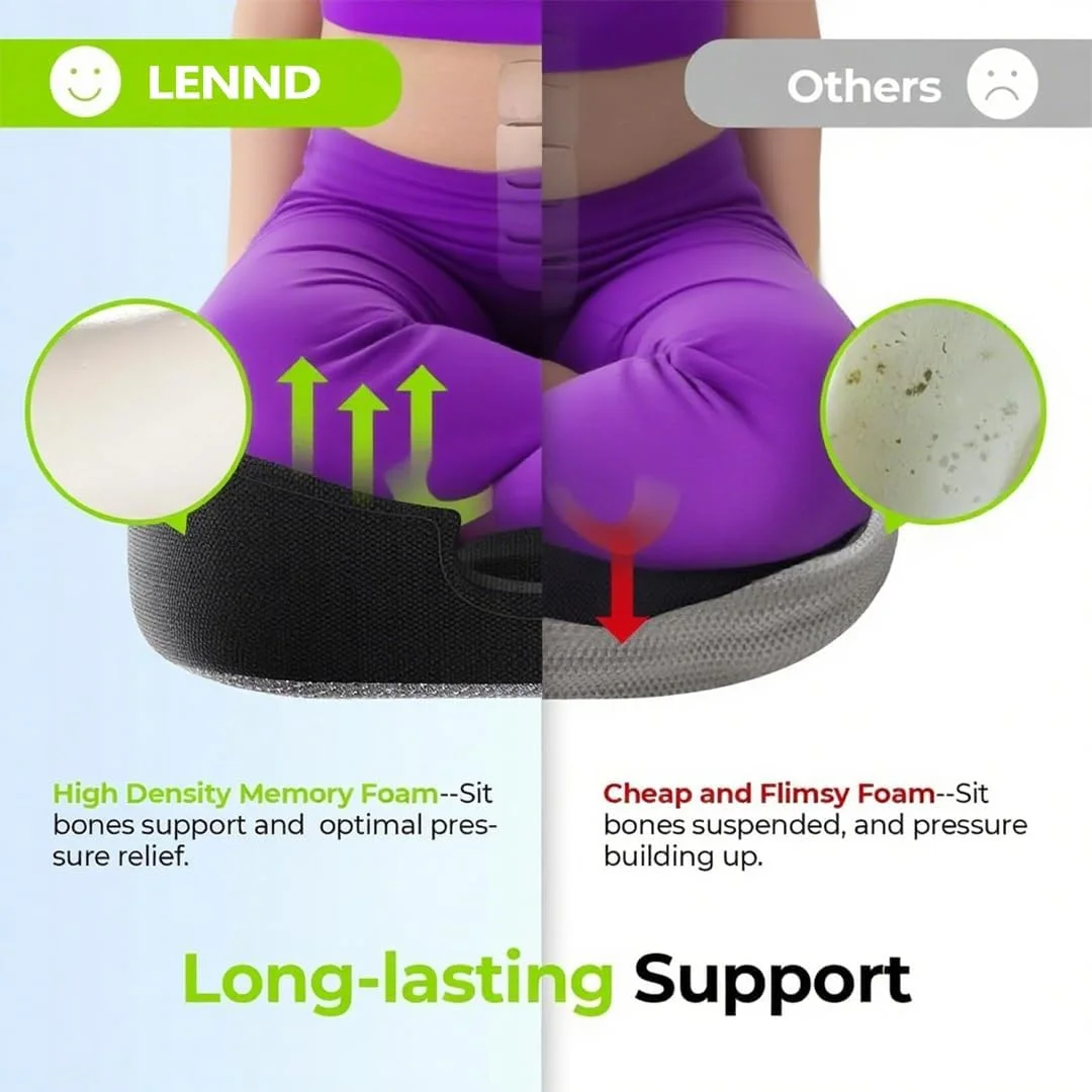 بالشتک صندلی لند برای تسکین درد دنبالچه و بواسیر، بالشتک صندلی فوم حافظه دار برای دوران بارداری پس از زایمان، بالشتک صندلی برای مردان و زنان برای خانه و محل کار بالشتک صندلی لند برای تسکین درد دنبالچه و بواسیر، بالشتک صندلی فوم حافظه دار برای دوران بارداری پس از زایمان، بالشتک صندلی برای مردان و زنان برای خانه و محل کار