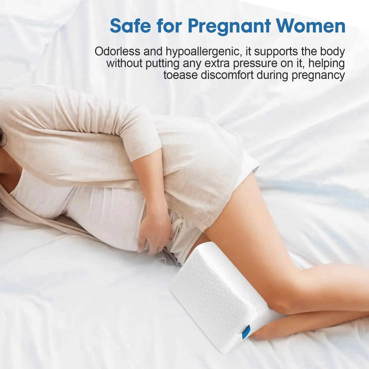 بالش زانوی مموری فوم لسومی، بالش خواب پا، برای خواب پهلو و زنان باردار - برای تراز ستون فقرات، تسکین سیاتیک، زانو، کمر، پا و درد لگن، با روکش قابل شستشو و کیف مسافرتی، سفید بالش زانوی مموری فوم لسومی، بالش خواب پا، برای خواب پهلو و زنان باردار - برای تراز ستون فقرات، تسکین سیاتیک، زانو، کمر، پا و درد لگن، با روکش قابل شستشو و کیف مسافرتی، سفید