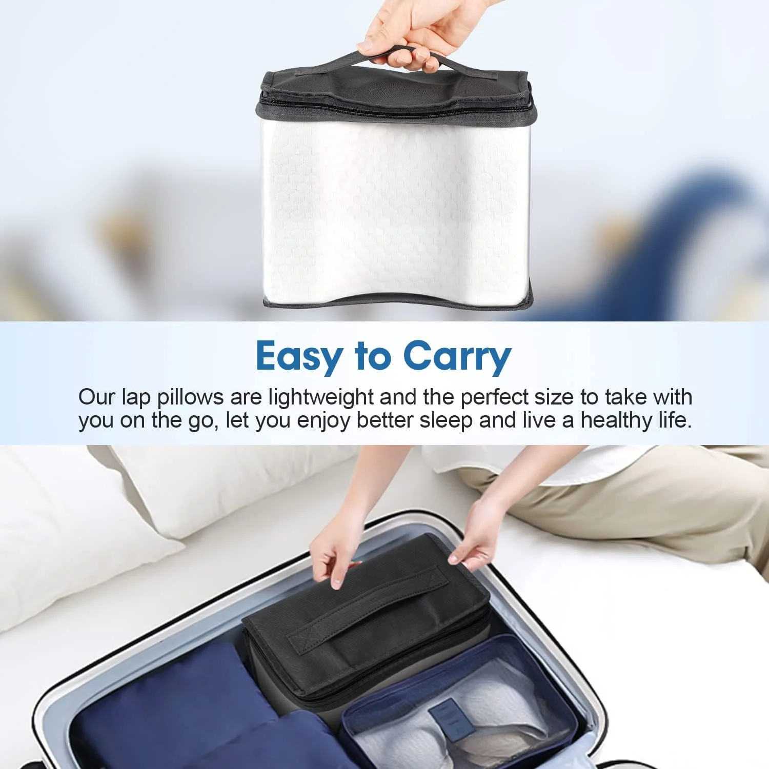 بالش زانوی مموری فوم لسومی، بالش خواب پا، برای خواب پهلو و زنان باردار - برای تراز ستون فقرات، تسکین سیاتیک، زانو، کمر، پا و درد لگن، با روکش قابل شستشو و کیف مسافرتی، سفید بالش زانوی مموری فوم لسومی، بالش خواب پا، برای خواب پهلو و زنان باردار - برای تراز ستون فقرات، تسکین سیاتیک، زانو، کمر، پا و درد لگن، با روکش قابل شستشو و کیف مسافرتی، سفید