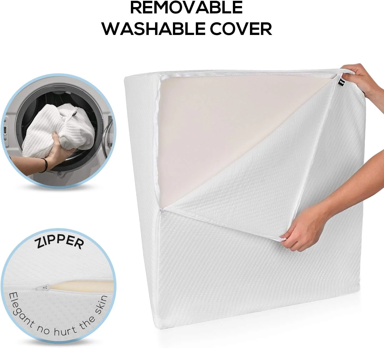 بالش بالابر پا - با رویه مموری فوم، استراحتگاه پا با چگالی بالا، فوم گوه ای بالابرنده - تسکین درد پا، درد لگن و زانو، بهبود گردش خون، کاهش تورم - روکش قابل تنفس و قابل شستشو بالش بالابر پا - با رویه مموری فوم، استراحتگاه پا با چگالی بالا، فوم گوه ای بالابرنده - تسکین درد پا، درد لگن و زانو، بهبود گردش خون، کاهش تورم - روکش قابل تنفس و قابل شستشو