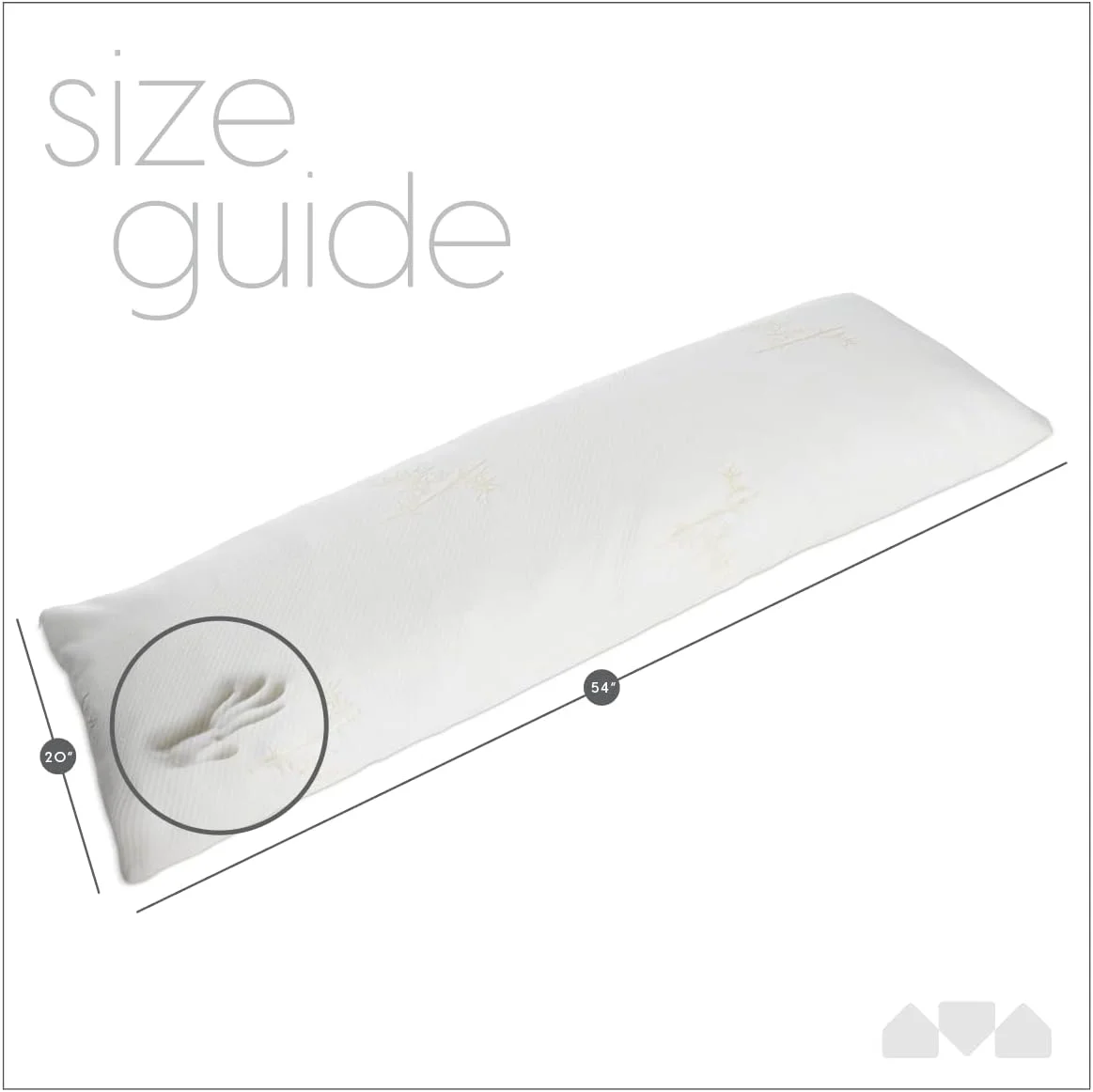 بالش بارداری تمام بدن Milliard، بالش بارداری بلند برای خوابیدن به پهلو - پر شده با فوم خرد شده با روکش بامبو نرم و قابل جابجایی