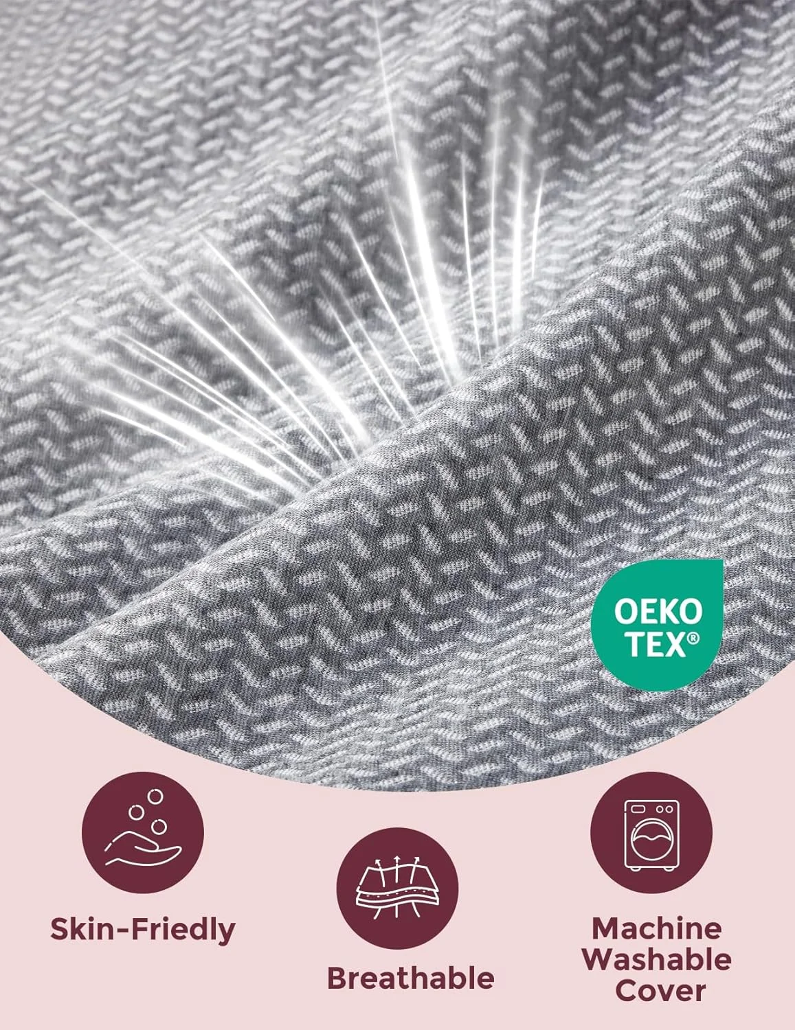 بالش بارداری قابل حمل مام کوزی برای خواب، خاکستری