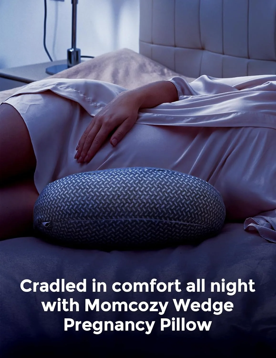 بالش بارداری قابل حمل مام کوزی برای خواب، خاکستری