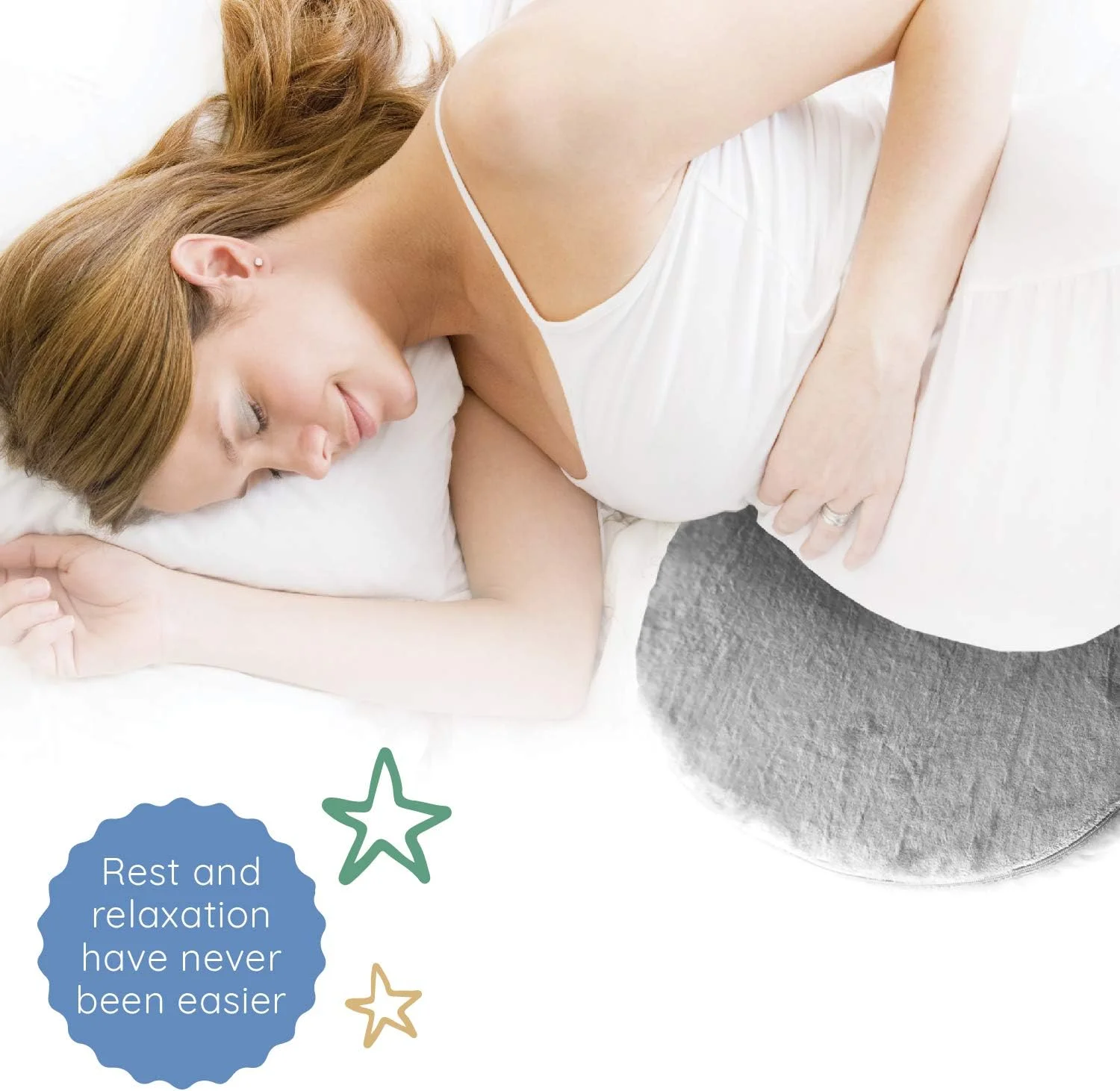 بالش بارداری گوه ای OCCObaby برای خواب | بالش گوه ای کوچک برای مسافرت برای پشتیبانی از کمر | بالش گوه ای برای خوابیدن به پهلو | بالش گوه ای شکم