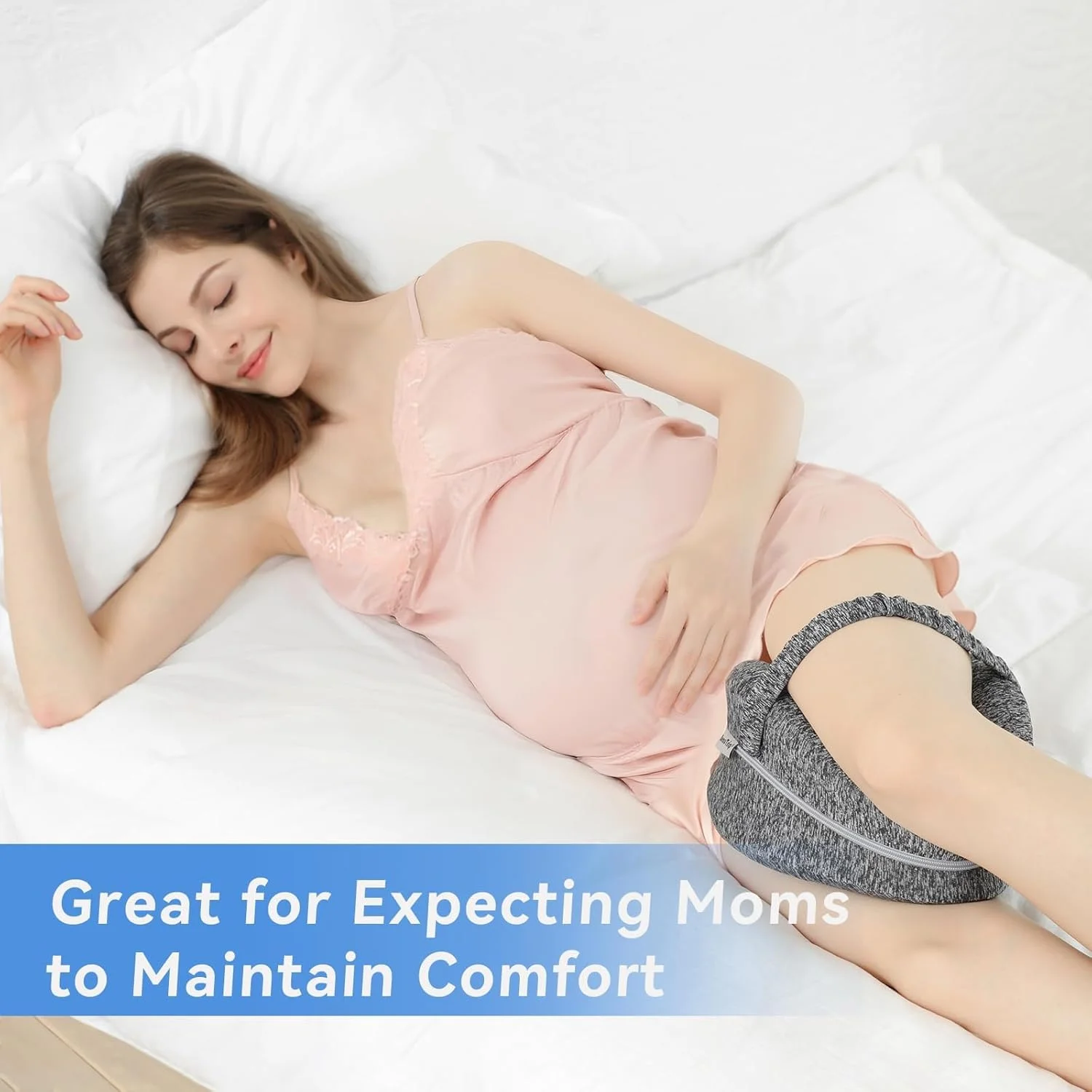 بالش زانو U شکل NAWOKEENY برای خواب پهلو، بالش گوه ای مموری فوم ارگونومیک، پشتیبانی زانو به شکل قلب، بالش طبی پا برای بارداری، بالش های طبی پا برای پشتیبانی زانو