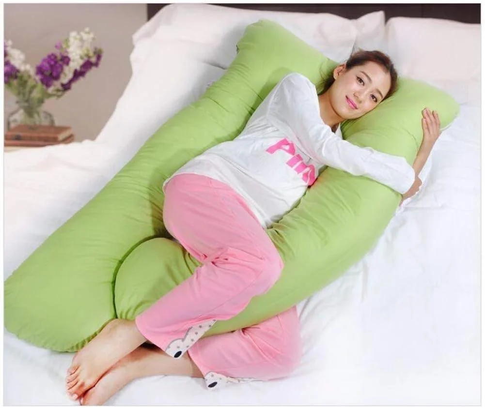 بالش بارداری U شکل برای تسکین درد زنان باردار، بالش شیردهی نوزاد، بالش خواب برای شکم یا پهلو، رنگ سبز بالش بارداری U شکل برای تسکین درد زنان باردار، بالش شیردهی نوزاد، بالش خواب برای شکم یا پهلو، رنگ سبز