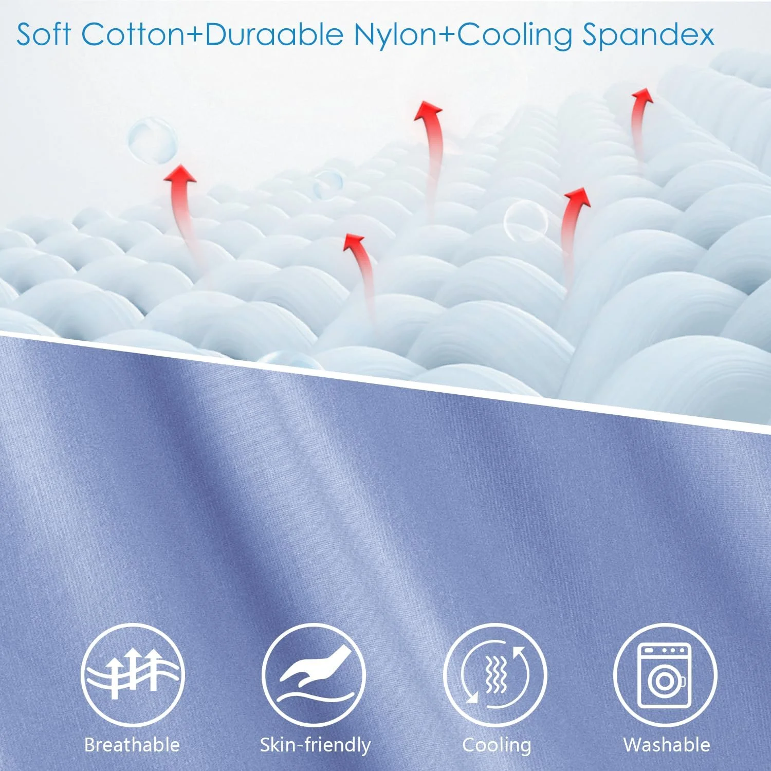 روکش جایگزین بالش بارداری QUEEN ROSE، روکش بالش بارداری 55 اینچی، خنک کننده ابریشمی، آبی، فقط روکش روکش جایگزین بالش بارداری QUEEN ROSE، روکش بالش بارداری 55 اینچی، خنک کننده ابریشمی، آبی، فقط روکش