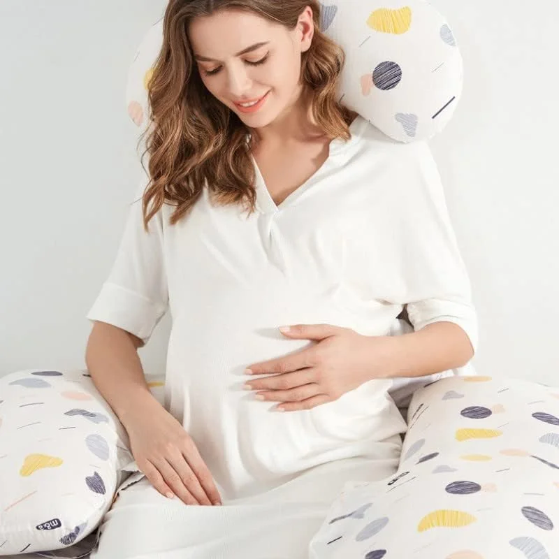 بالش بارداری ارکیده M مدل J شکل، بالش تمام بدن برای خوابیدن به پهلو، بالش حمایتی بدن، بالش شیردهی، بالش برای پشت، باسن، پاها، شکم برای زنان باردار