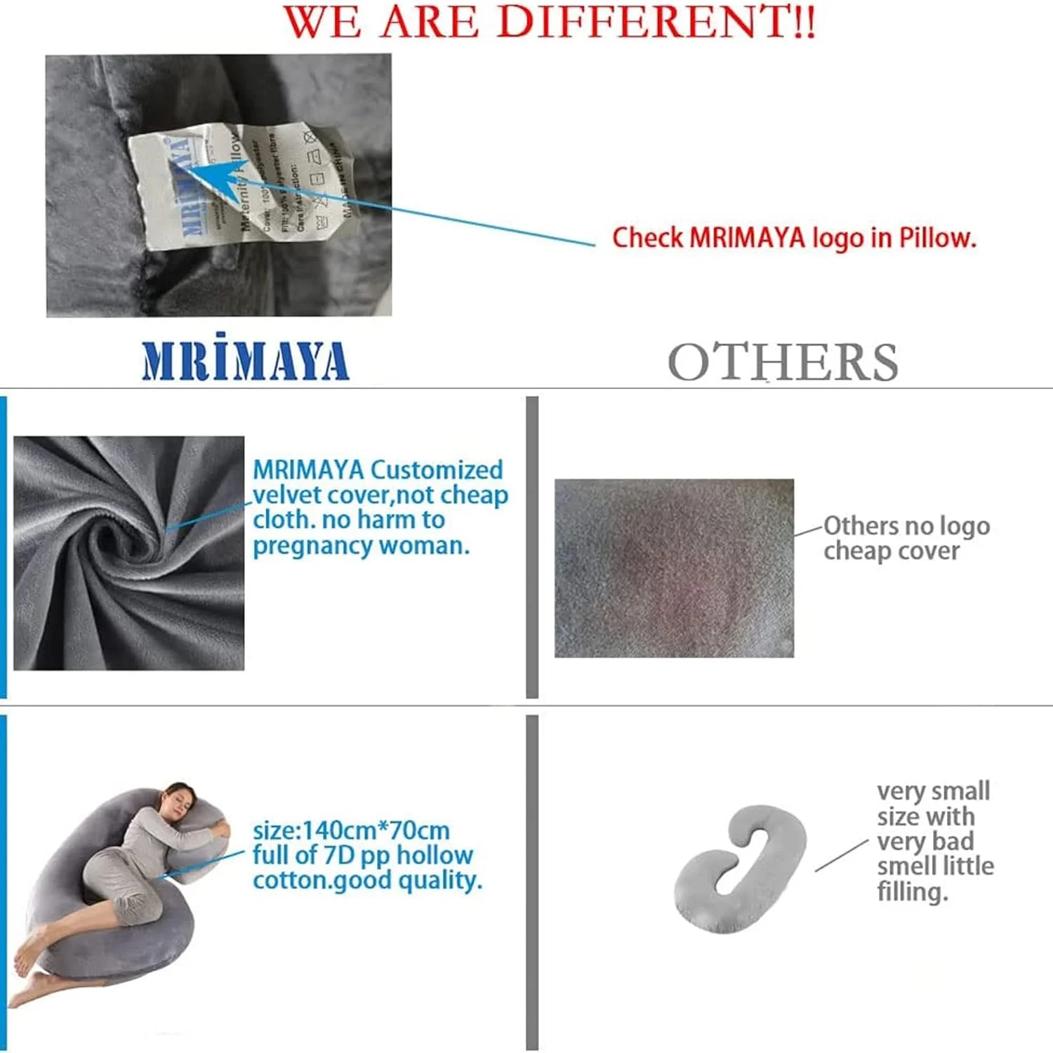 بالش بارداری خانگی سولفر | بالش بارداری 140 سانتی متری تمام بدن C شکل برای زنان باردار | پشتیبانی راحت با روکش مخملی قابل جابجایی و شستشو