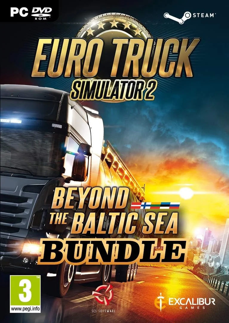 بسته نرم افزاری Euro Truck Simulator 2 + Beyond The Baltic Sea Add-on PC DVD