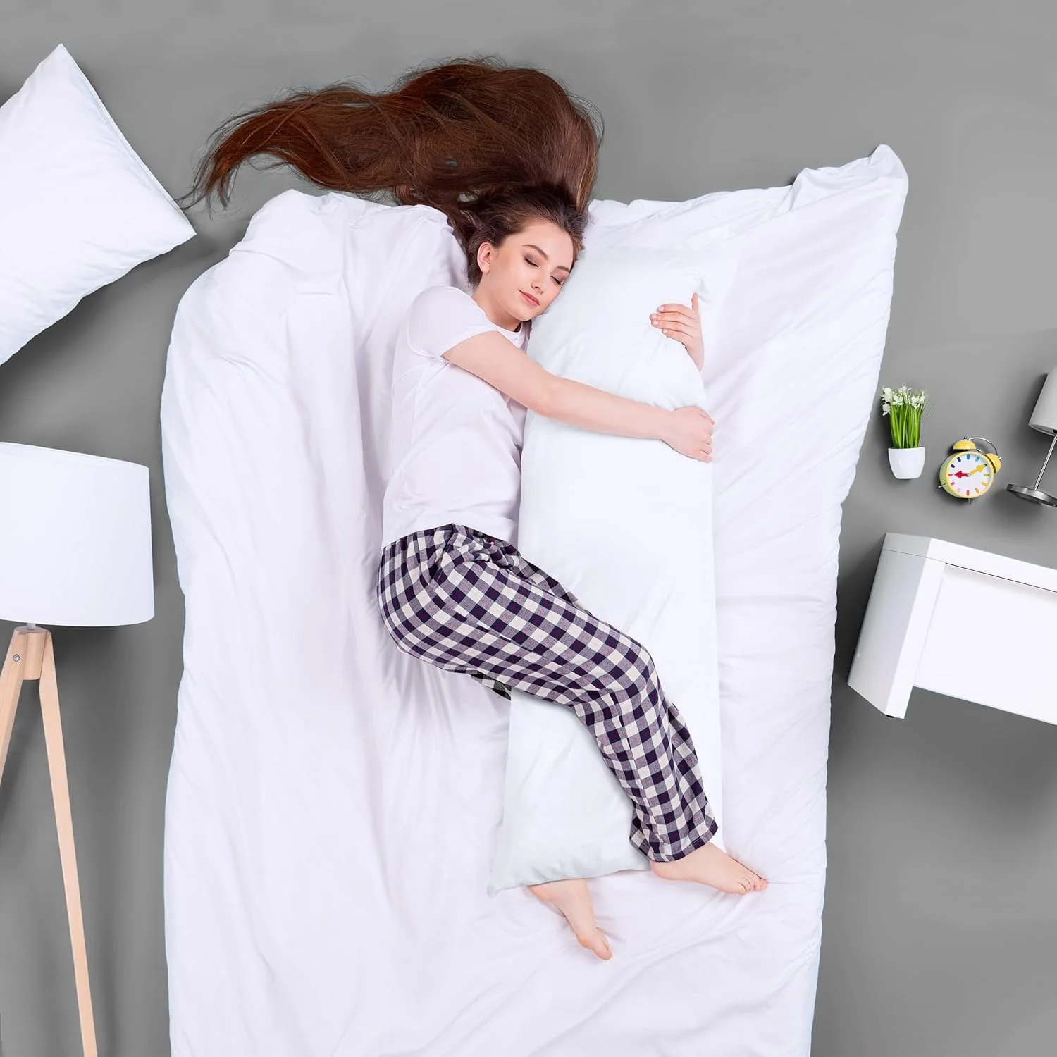 بالش بدنه فوق العاده نرم Utopia Bedding - بالش های بلند برای خوابیدن به پهلو در دوران بارداری - روکش 100% پنبه با پر کردن پلی استر نرم (تک بسته) بالش بدنه فوق العاده نرم Utopia Bedding - بالش های بلند برای خوابیدن به پهلو در دوران بارداری - روکش 100% پنبه با پر کردن پلی استر نرم (تک بسته)