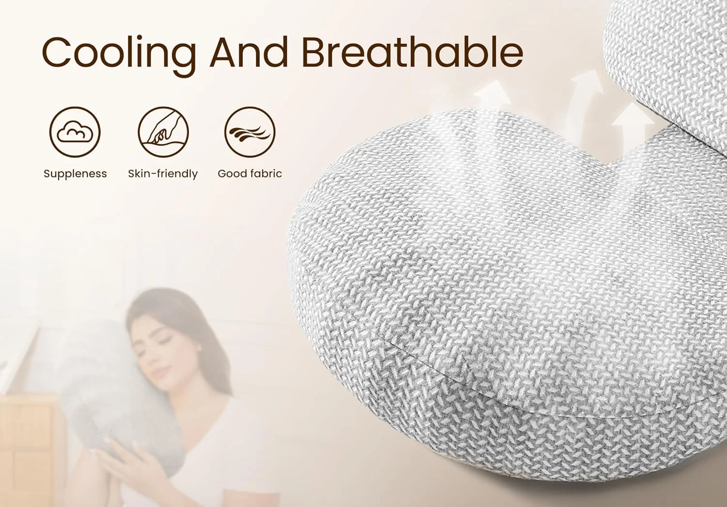 بالش بارداری Tinkerz برای خواب، بالش مموری فوم برای خوابیدن به پهلو، بالش بارداری برای حمایت از کمر، شکم، باسن برای زنان باردار، بالش های مسافرتی قابل حمل و قابل تنظیم خاکستری