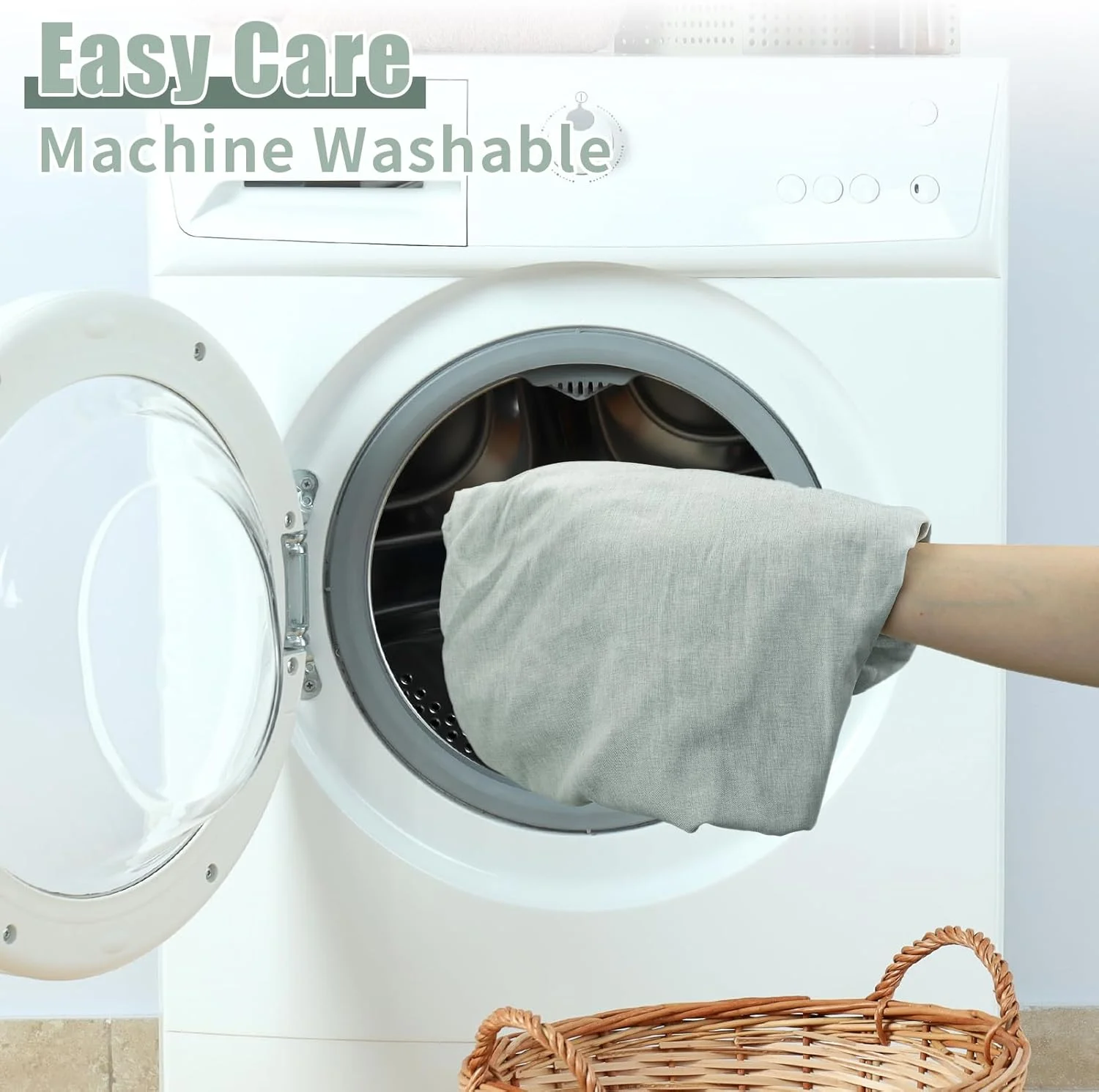 روکش بالش بارداری تانوفار مدل J (فقط روبالشی)، روکش جایگزین فوق العاده نرم برای بالش بارداری، با زیپ بزرگ، مناسب بالش بارداری 55/58 اینچی، خاکستری