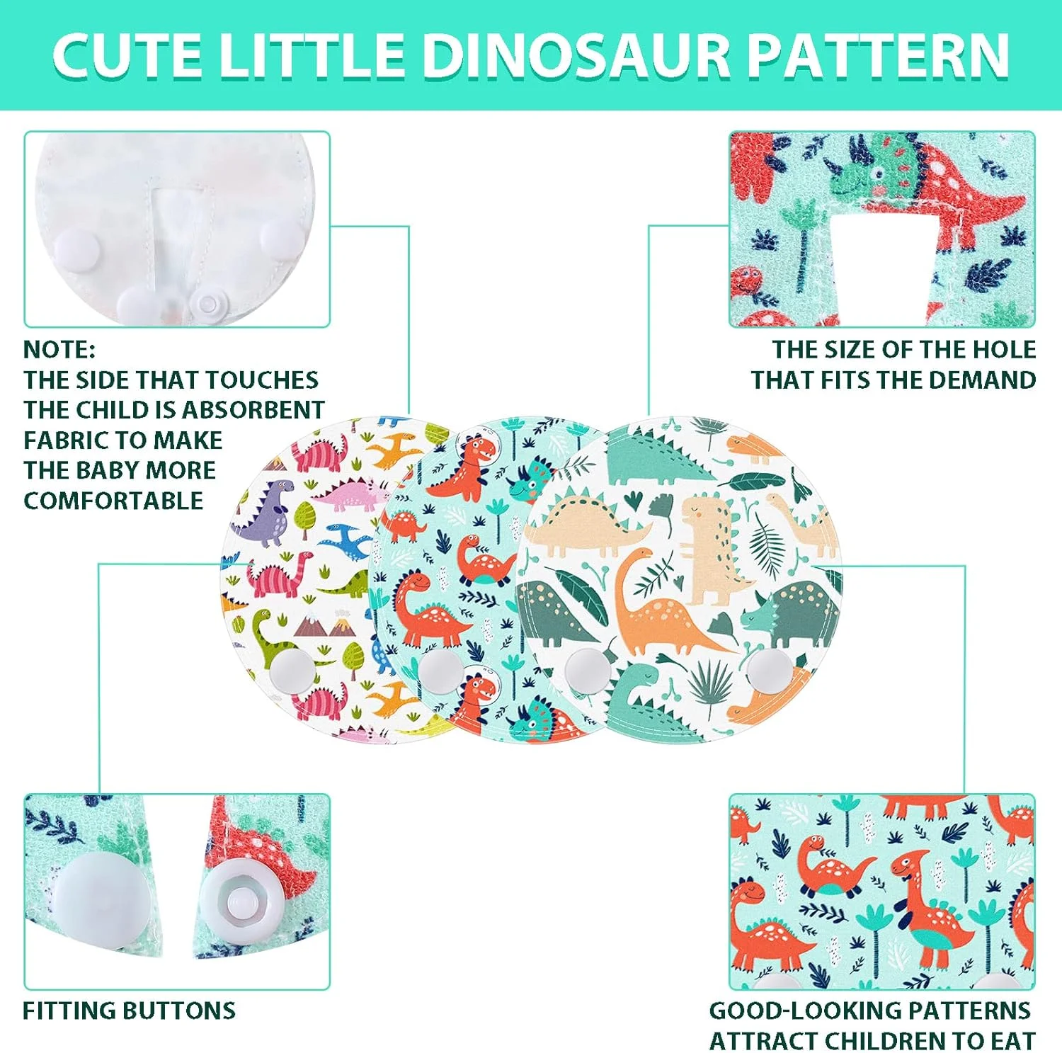 پد لوله تغذیه Breling بسته 18 عددی، پد دکمه ای، روکش دکمه Gtube، لوازم تغذیه دایناسور بامزه قابل استفاده مجدد G Tube برای مراقبت از شیردهی نوزادان و کودکان (دایناسور) پد لوله تغذیه Breling بسته 18 عددی، پد دکمه ای، روکش دکمه Gtube، لوازم تغذیه دایناسور بامزه قابل استفاده مجدد G Tube برای مراقبت از شیردهی نوزادان و کودکان (دایناسور)