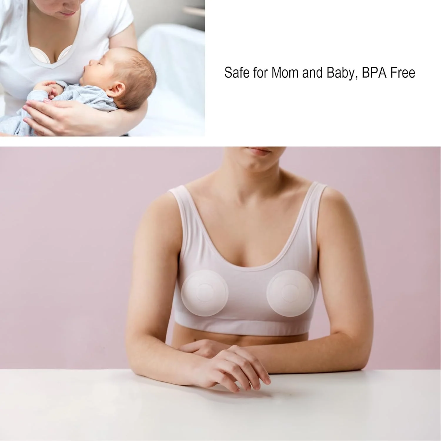 جمع کننده شیر مادر - 2 عدد پوسته، استفاده آسان، بدون BPA، محافظت از نوک سینه، فنجان های جمع آوری قابل استفاده مجدد، جایگزین پدهای سینه (2 در 1) جمع کننده شیر مادر - 2 عدد پوسته، استفاده آسان، بدون BPA، محافظت از نوک سینه، فنجان های جمع آوری قابل استفاده مجدد، جایگزین پدهای سینه (2 در 1)