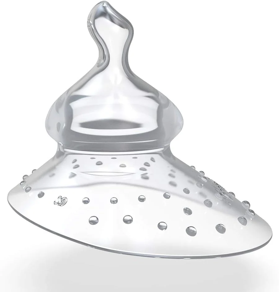 محافظ سینه شیردهی هاکا با جعبه حمل، برای محافظت از نوک سینه های دردناک، صاف، فرورفته و مشکلات چفت شدن، برای کمک به مادران برای ادامه شیردهی، 1 عدد (مدل پروانه ای)